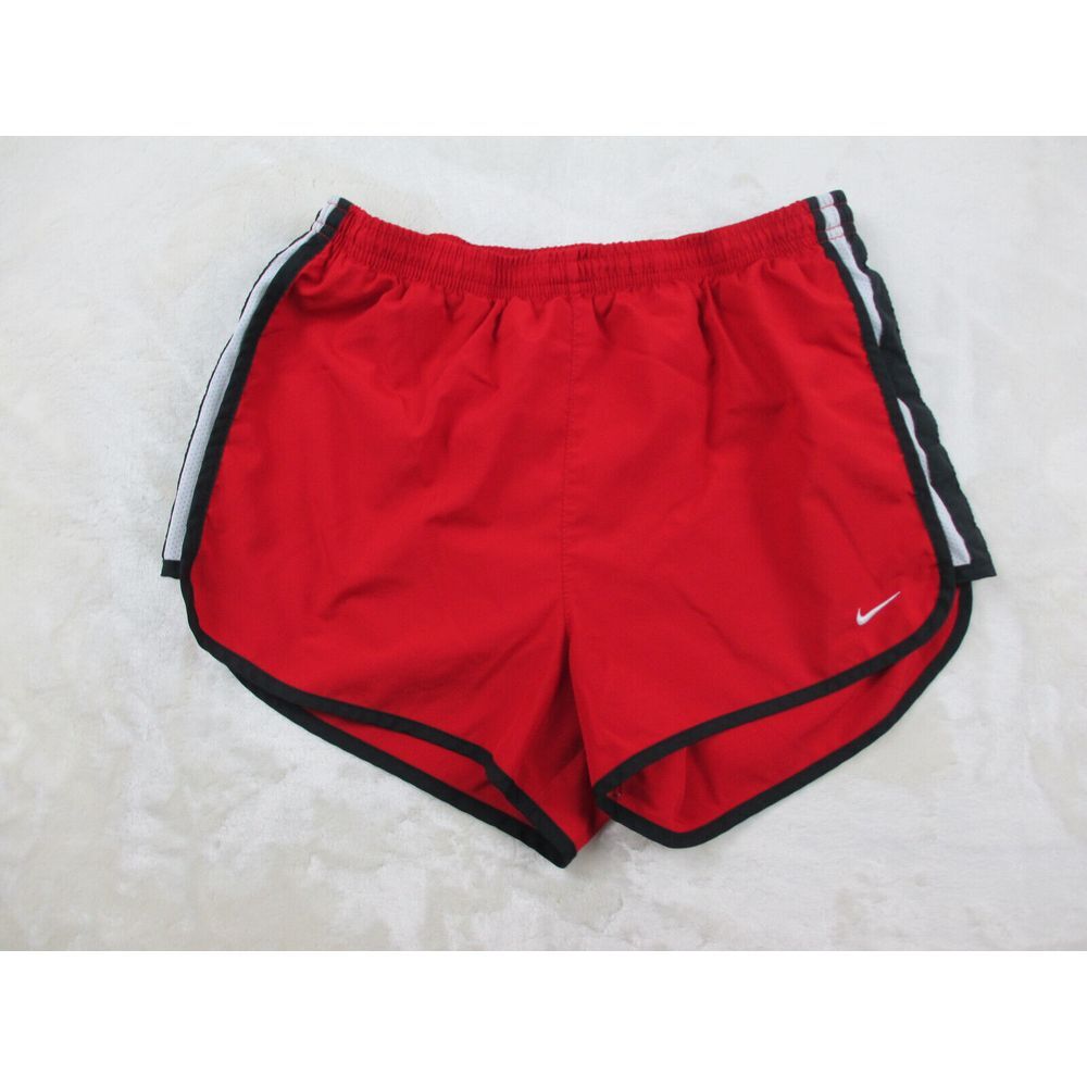 Nike Shorts Womens Small Red‎ Running Swoosh DriFit Activewear Gym Ladies*